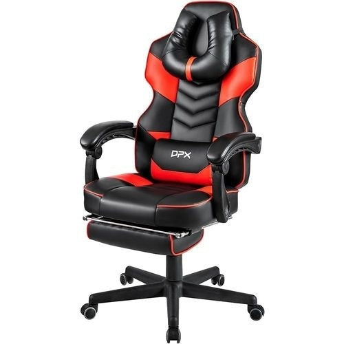 Cadeira Gamer Reclinável e Giratória com Apoio Retrátil para Pés Azul GT13 - DPX - Gaamerr maniia 